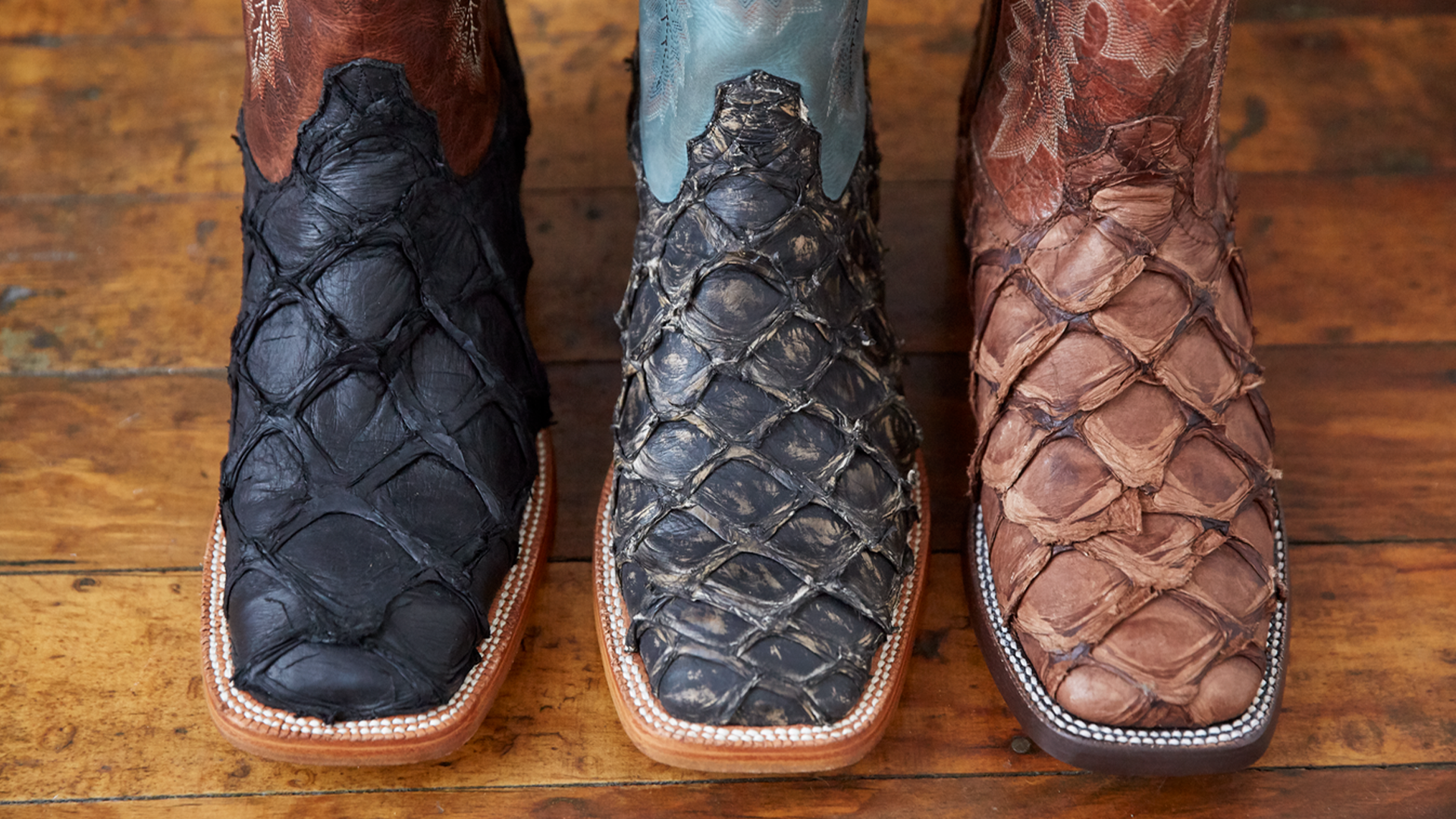 three exotic boots