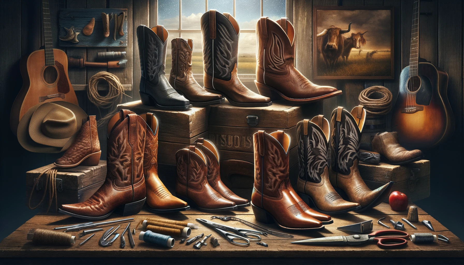 Cowboy boot toe shapes sales