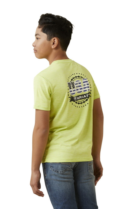 Ariat Youth Boys Charger Yellow Shirt