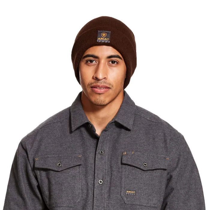 Ariat Men's Rebar Watch Brown Beanie