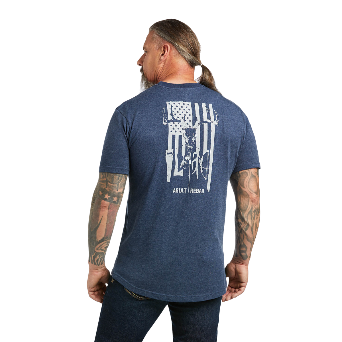 Ariat Men's Rebar Cotton Strong American Blue T-Shirt