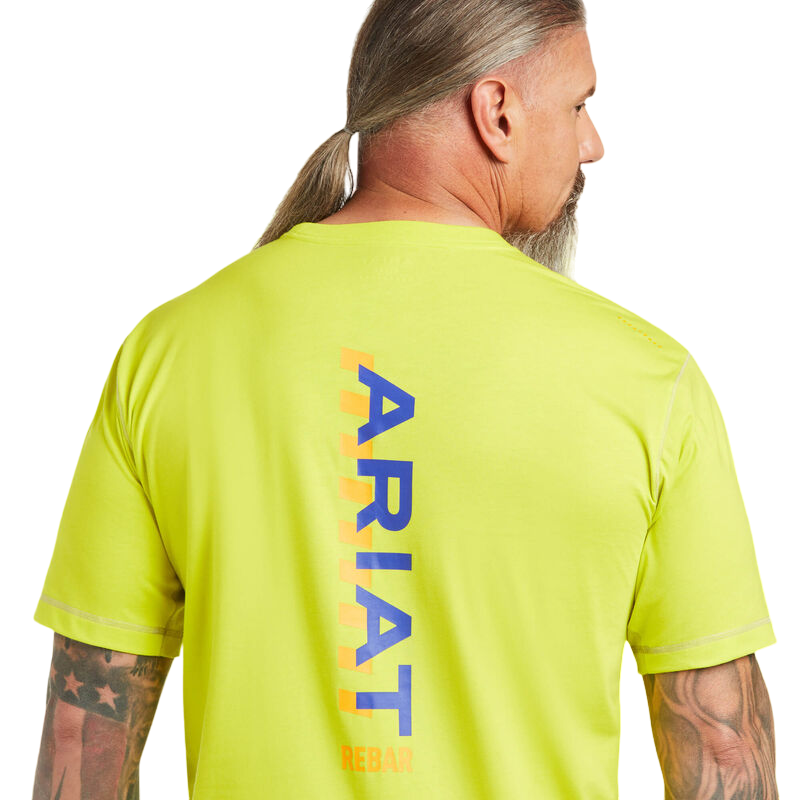 Ariat Men's Yellow Rebar Workman Logo T-Shirt