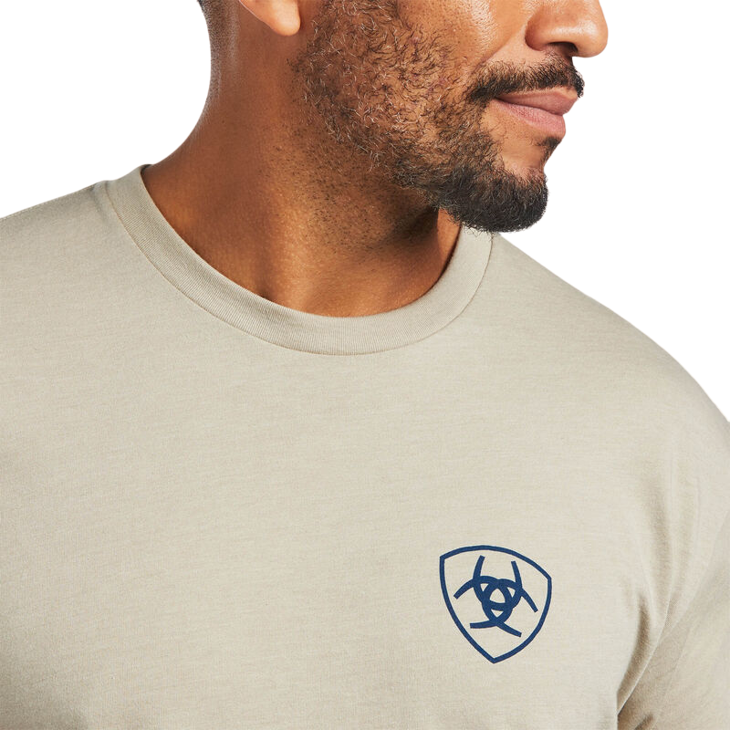 Ariat Men's Khaki Woodgrain Flag T-Shirt