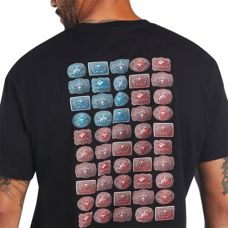 Ariat Men's Black American Flag Short Sleeve T-Shirt