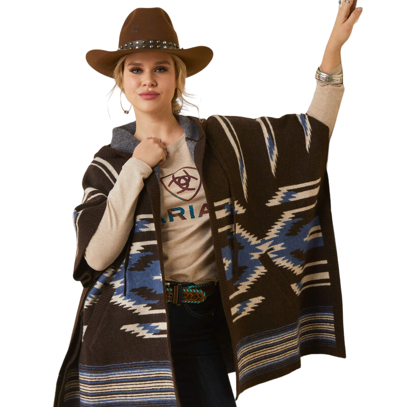 Ariat Women's Shave Chocolate Chimayo Poncho