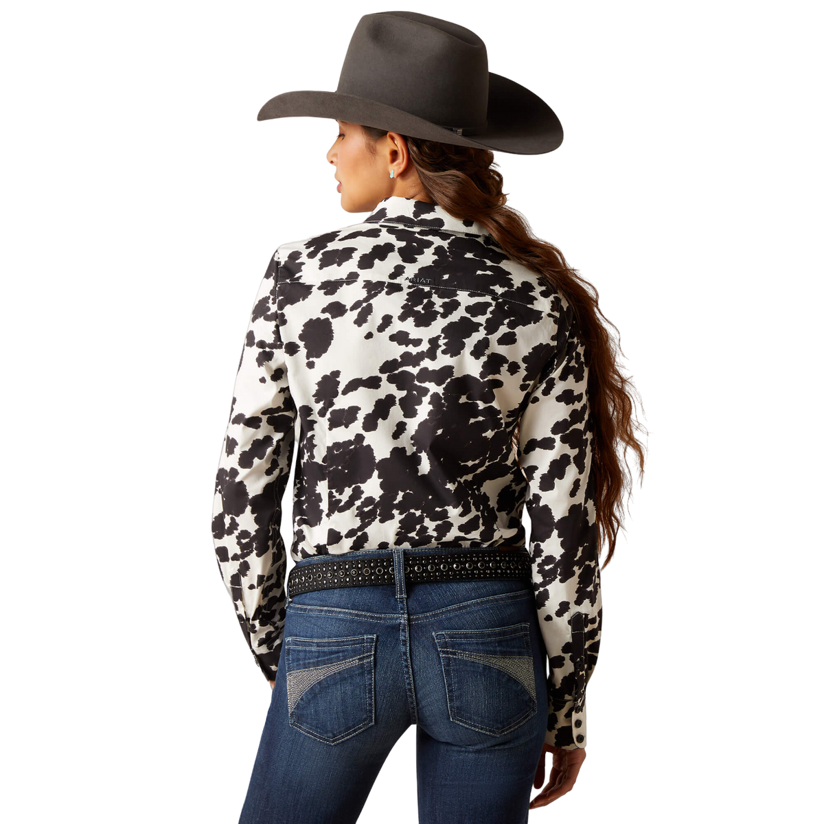 Ariat Women's Cow Wrinkle Resist Team Kirby Stretch Shirt