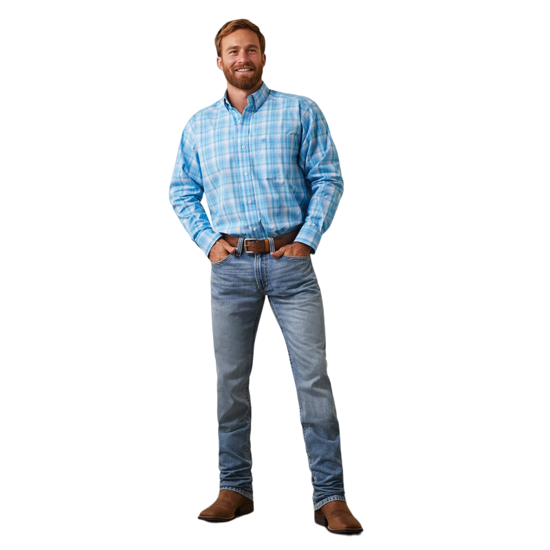 Ariat Men's Lyle Classic Fit Blue Shirt