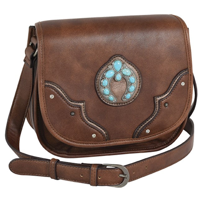 Justin Women's Saddle Brown Naja Concho Bag