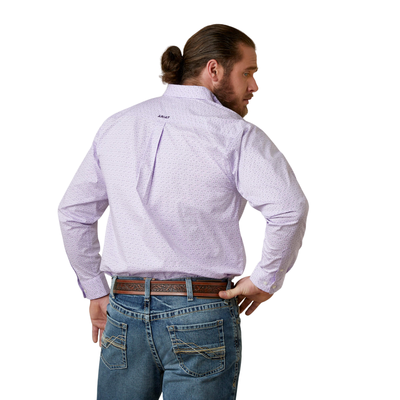 Ariat Men’s Casual Classic Fit Purple Shirt