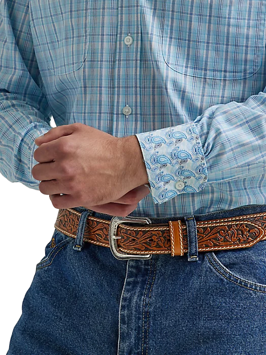 Wrangler Men's George Strait Blue Shirt