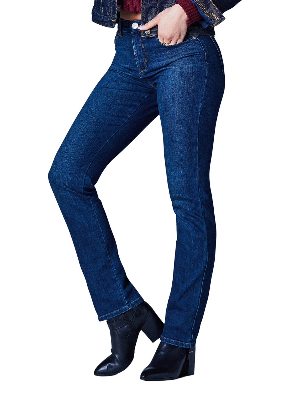 Lee Women's Classic Fit Straight Blue Jeans