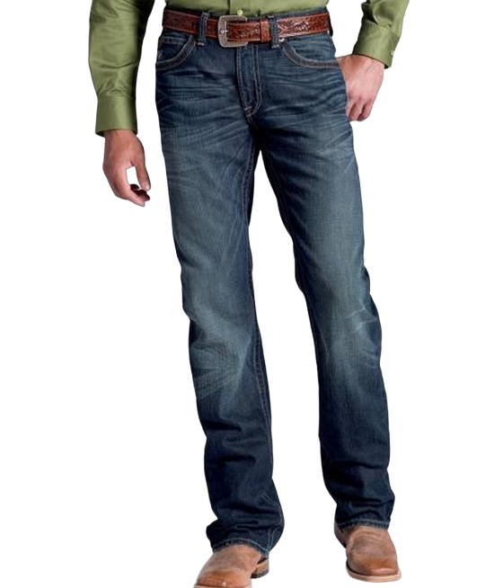 Ariat Men's Slim Quattro Stackable Straight Blue Jean
