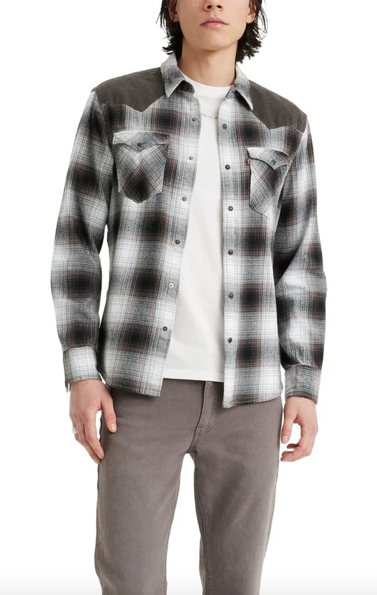 Levi's Men's Classic Western Plaid Shirt - Authentic Style and Quality