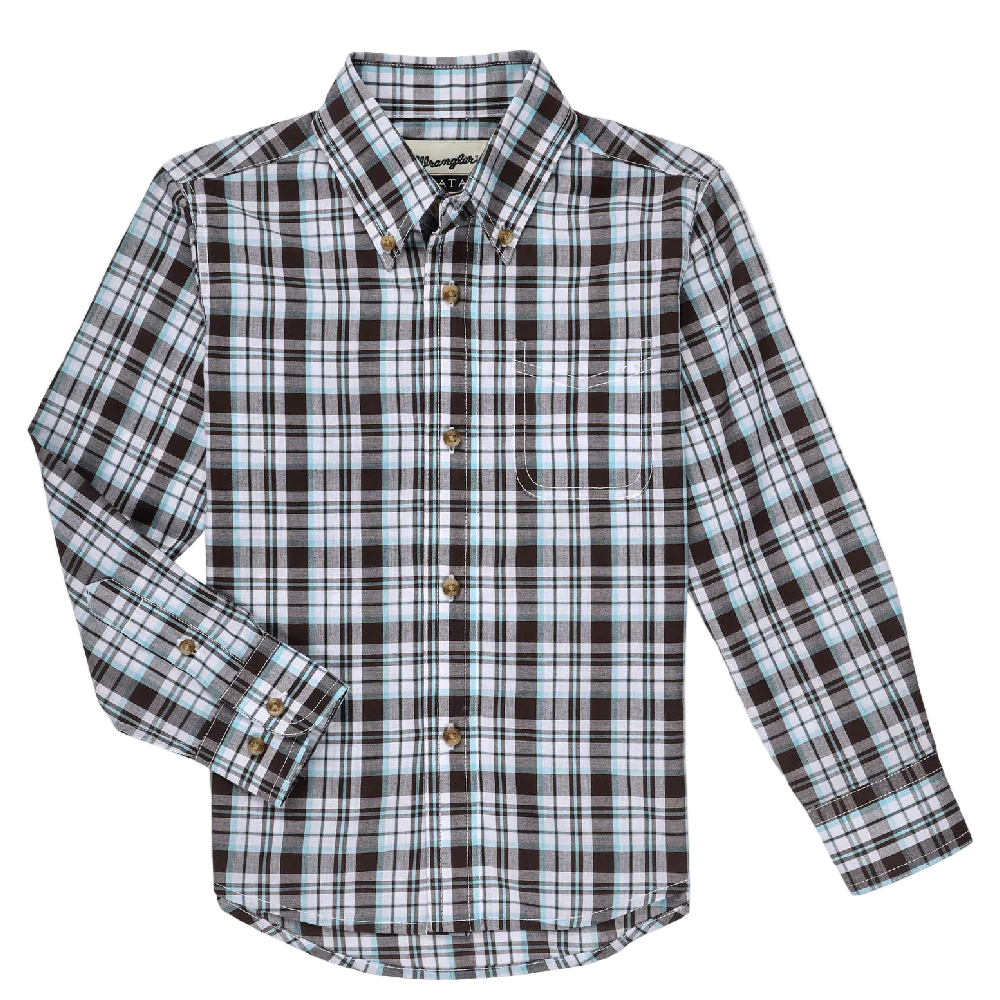 Wrangler Youth Boy's Riata Long Sleeve Multicolor Shirt