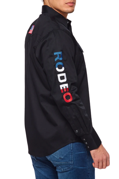 Avalon Men's Embroidered Rodeo Usa Shirt