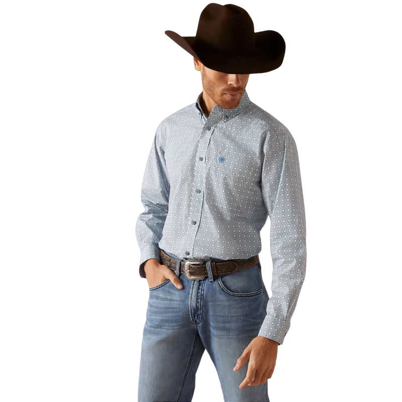 Ariat Men's Gery Classic Fit Blue Shirt