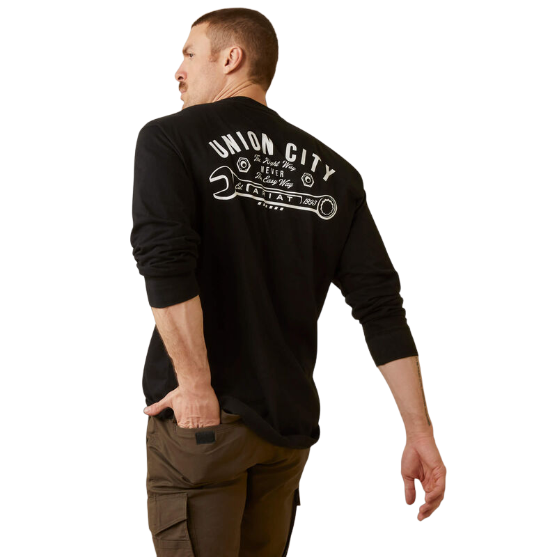 Ariat Clothing Men's Rebar Cotton Strong Black Shirt