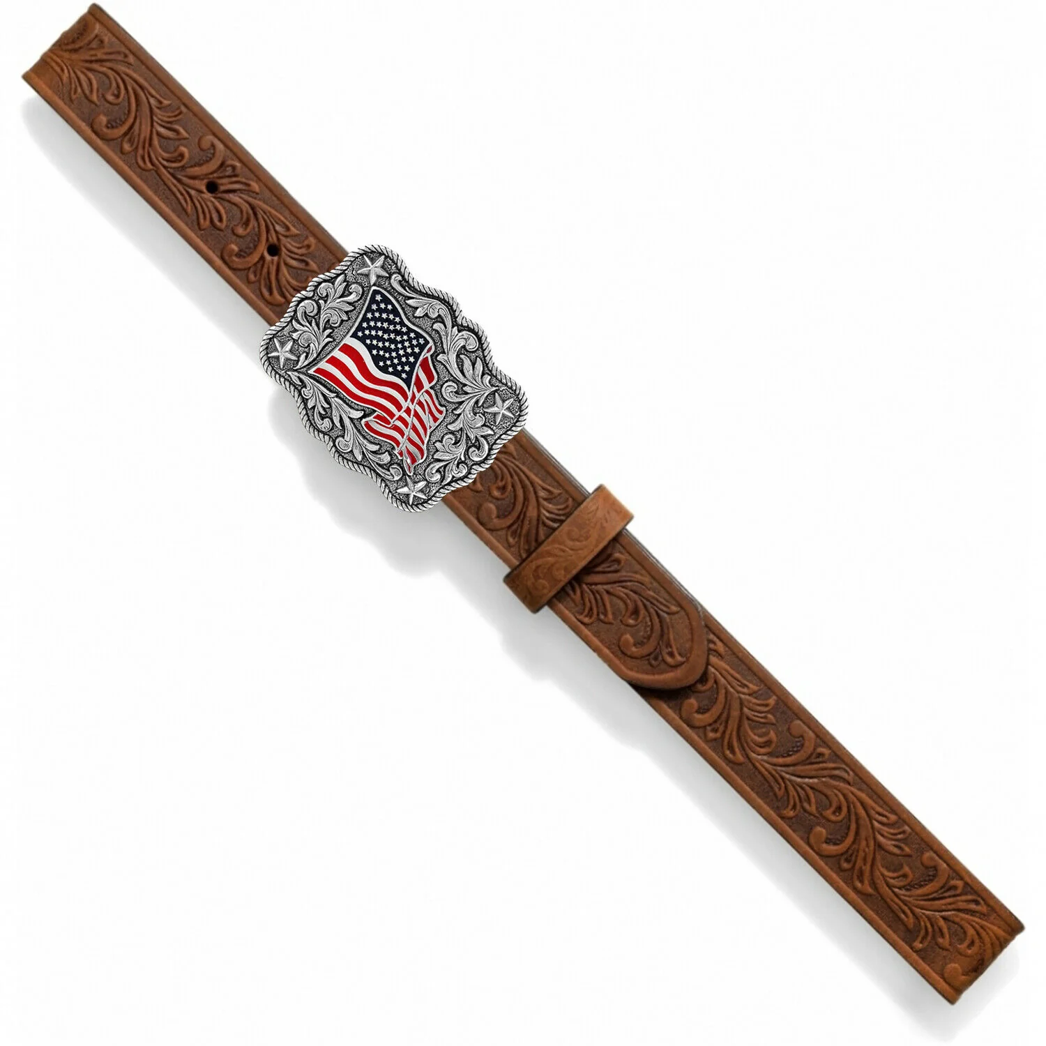 Justin Youth Unisex American Pride Brown Belt