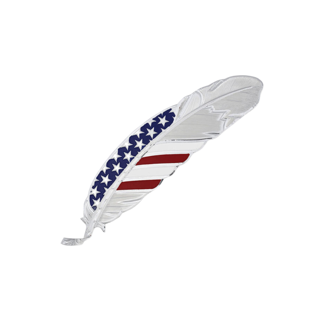 Montana Silversmiths Star & Stripes Usa Flag Hat Feather