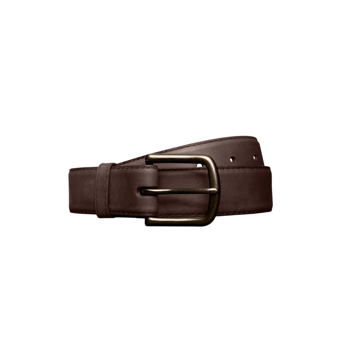 Tecovas Men's Goat II Cafe Antique Brass Brown Belt