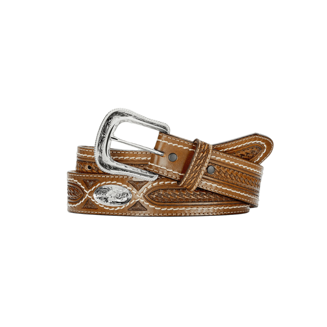 Tony Lama Men's Cross Creek Ridgle Dark Brown Belt