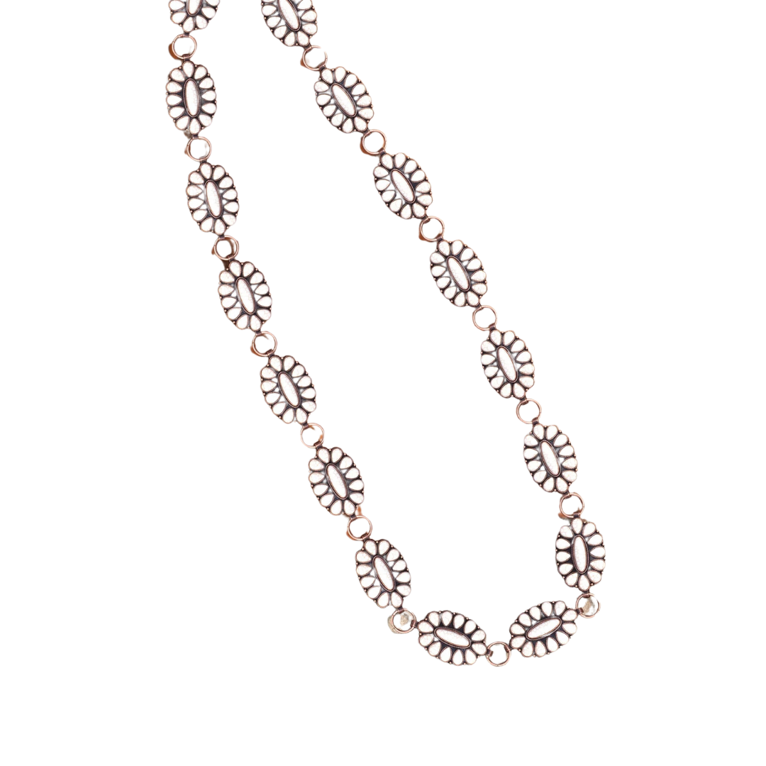 Montana West Women's Rustic Chain White Belt