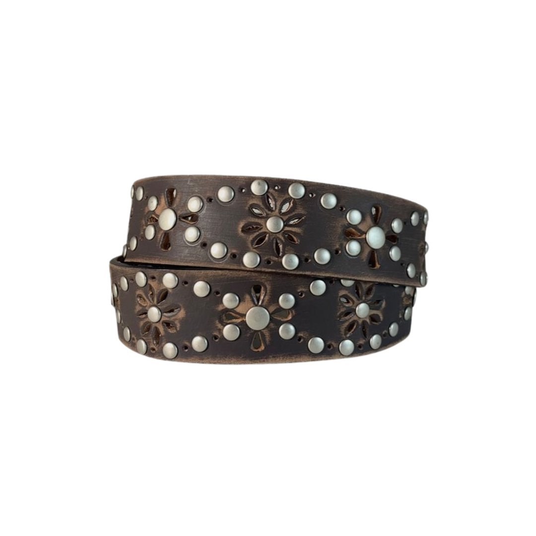 Gem Dandy Women's Cowgirls Rock Brown Belt