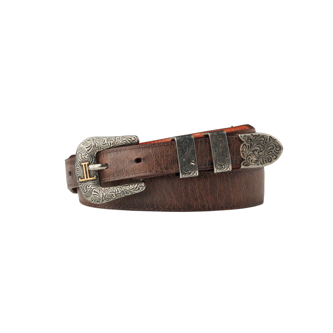 Lucchese Boot Men's Smooth Goat Leather Brown Belt