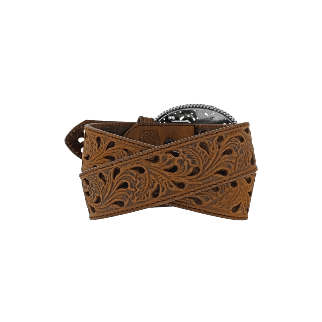 Tony Lama Women's Filigree Brown Belt
