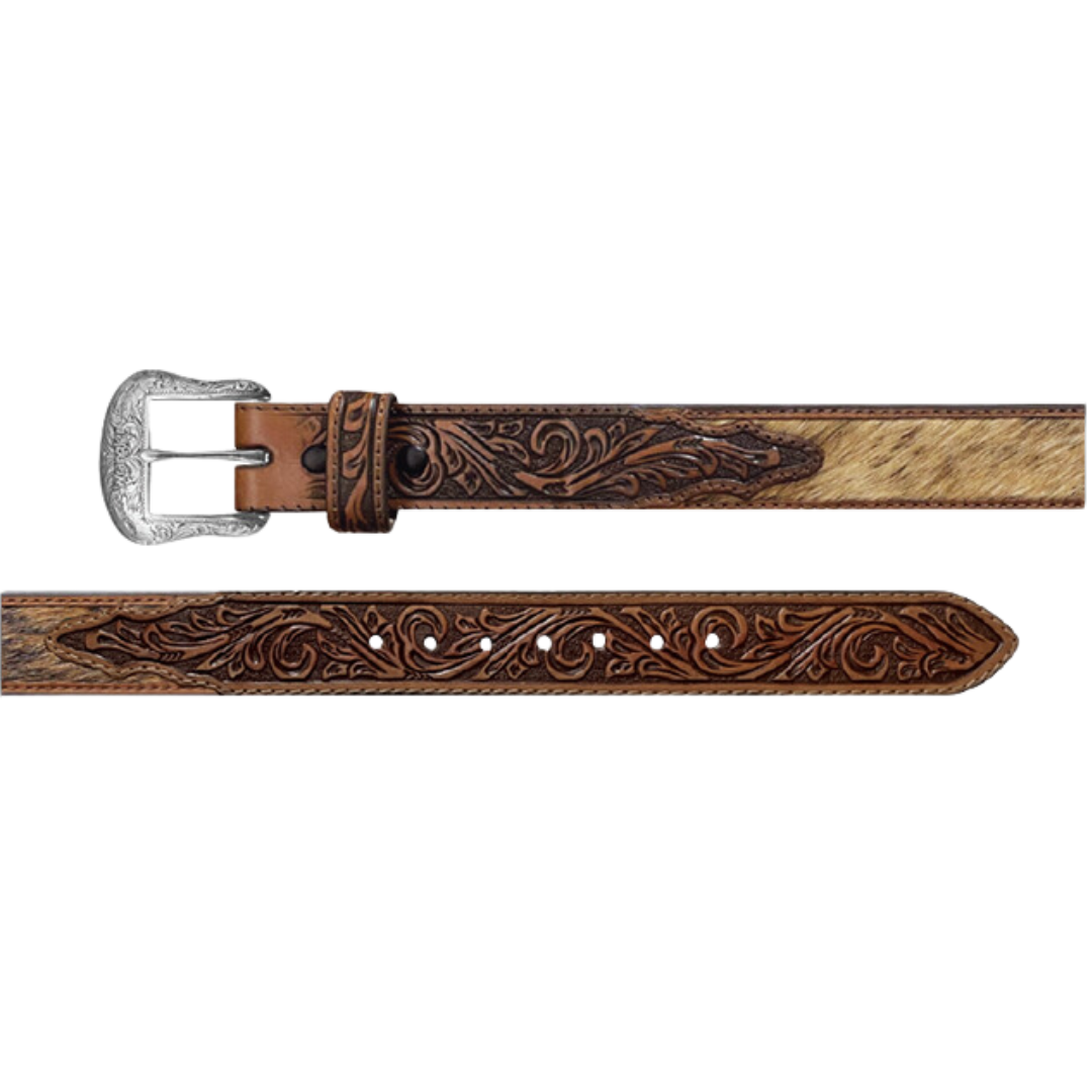 Gem Dandy Men's Wrangler Hair On Hide Brown Belt