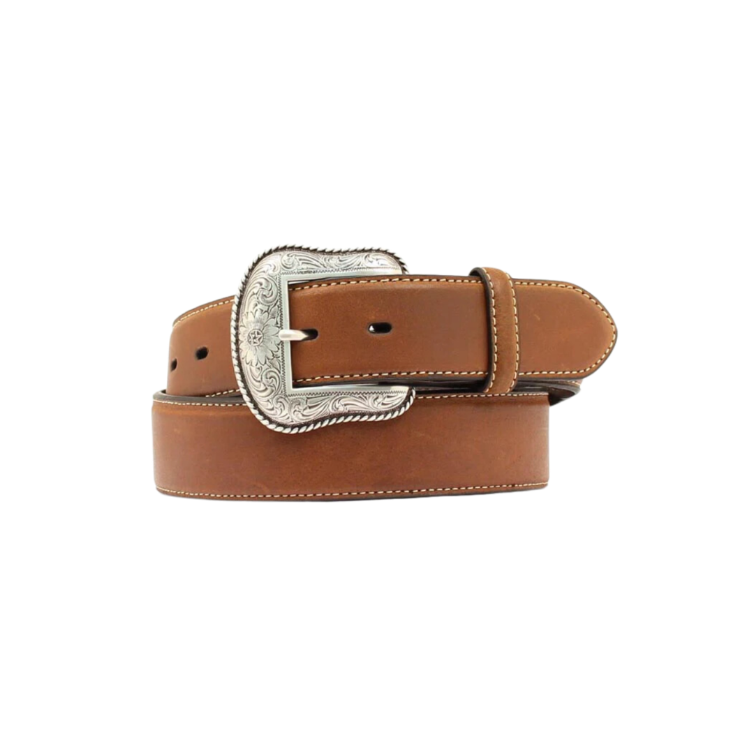 Nocona Men's Leather Embossed Brown Belt