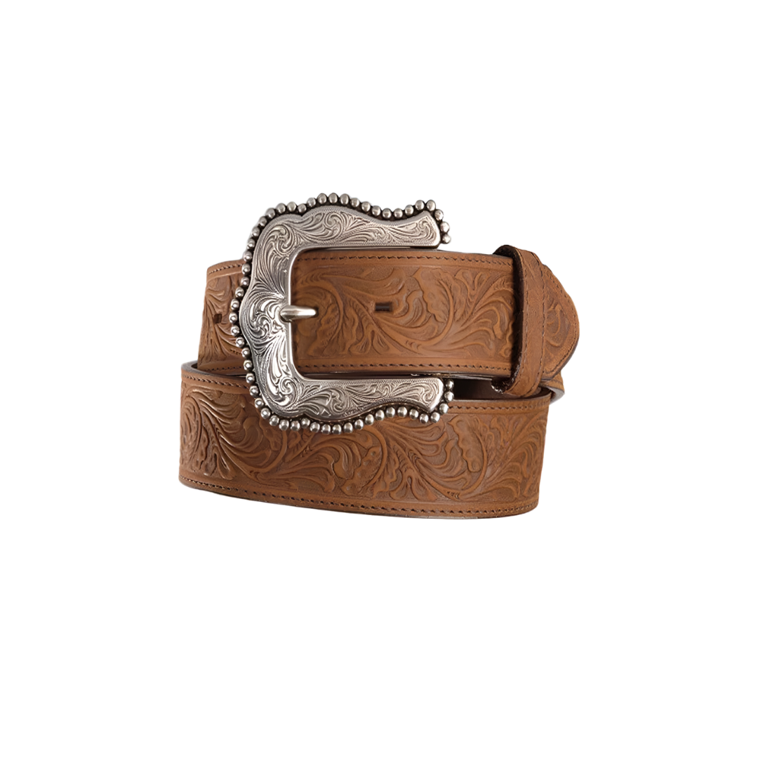 Tony Lama Women's Layla Bark Brown Belt