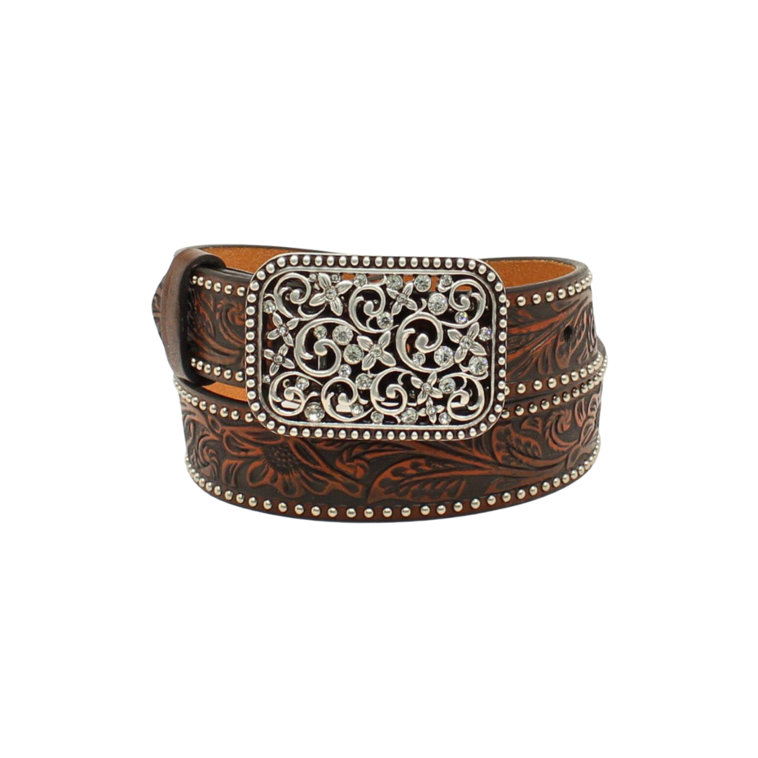 Ariat Youth Girl's Floral Embroidered Brown Belt
