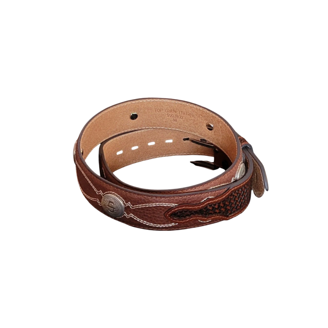 Stetson Men's Leather Classic Brown Belt