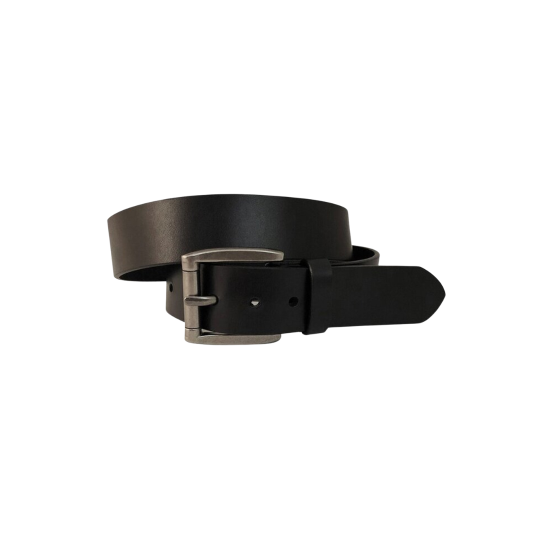 Gem Dandy Men's Top Grain Leather Black Belt
