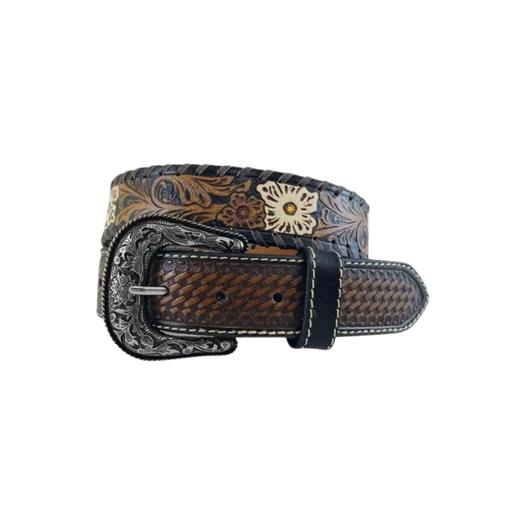 Gem Dandy Women's Floral Natural Antique Belt