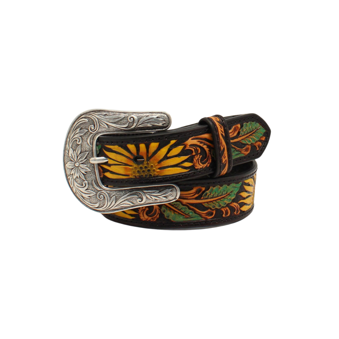 Nocona Youth Girl's Sunflower Tooled Multicolor Belt