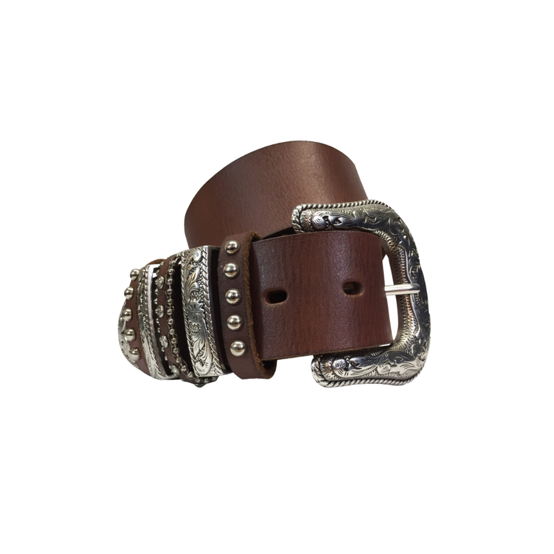 Nocona Women's Silver Brown Belt