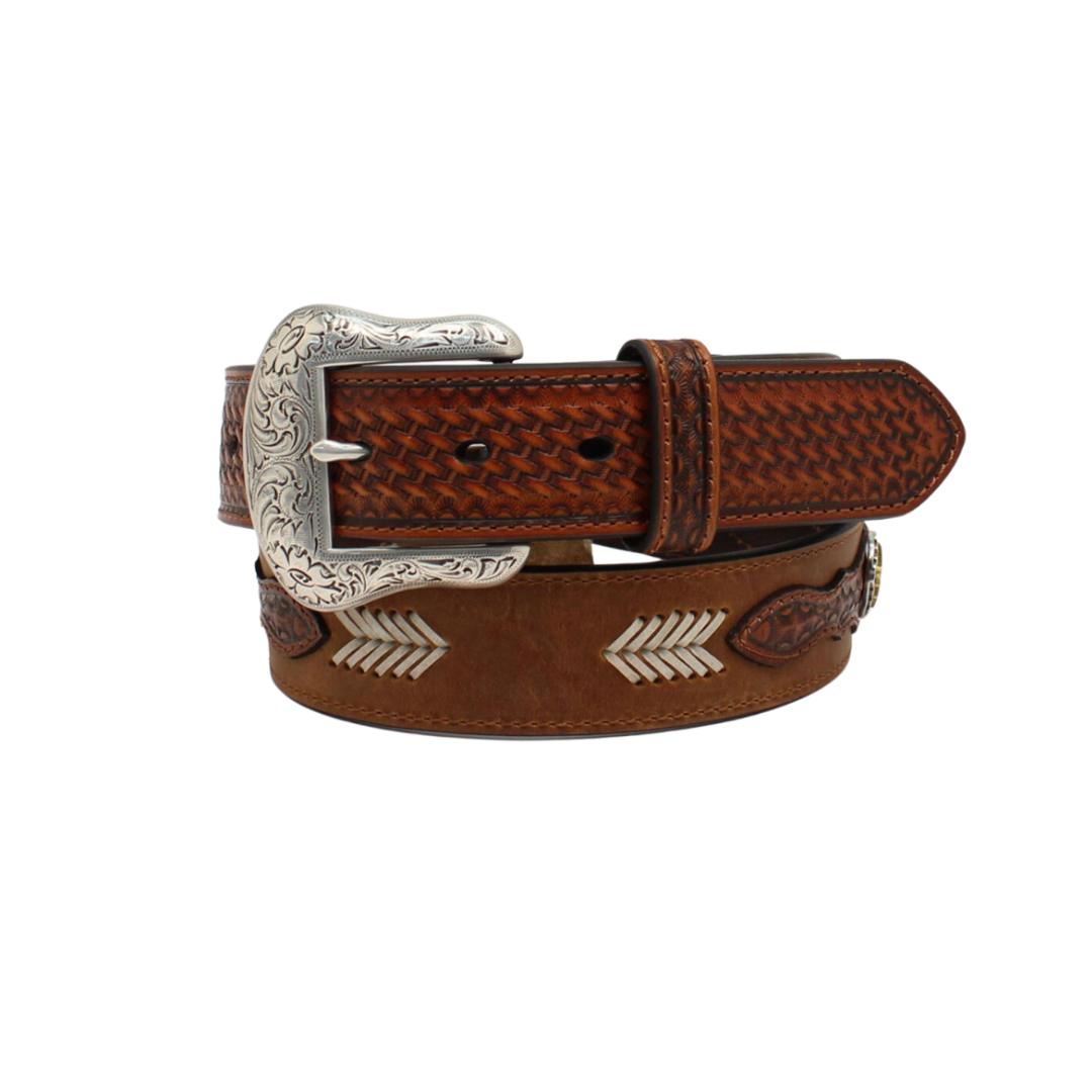 Ariat Men's Basket Weaved Arrow Brown Belt