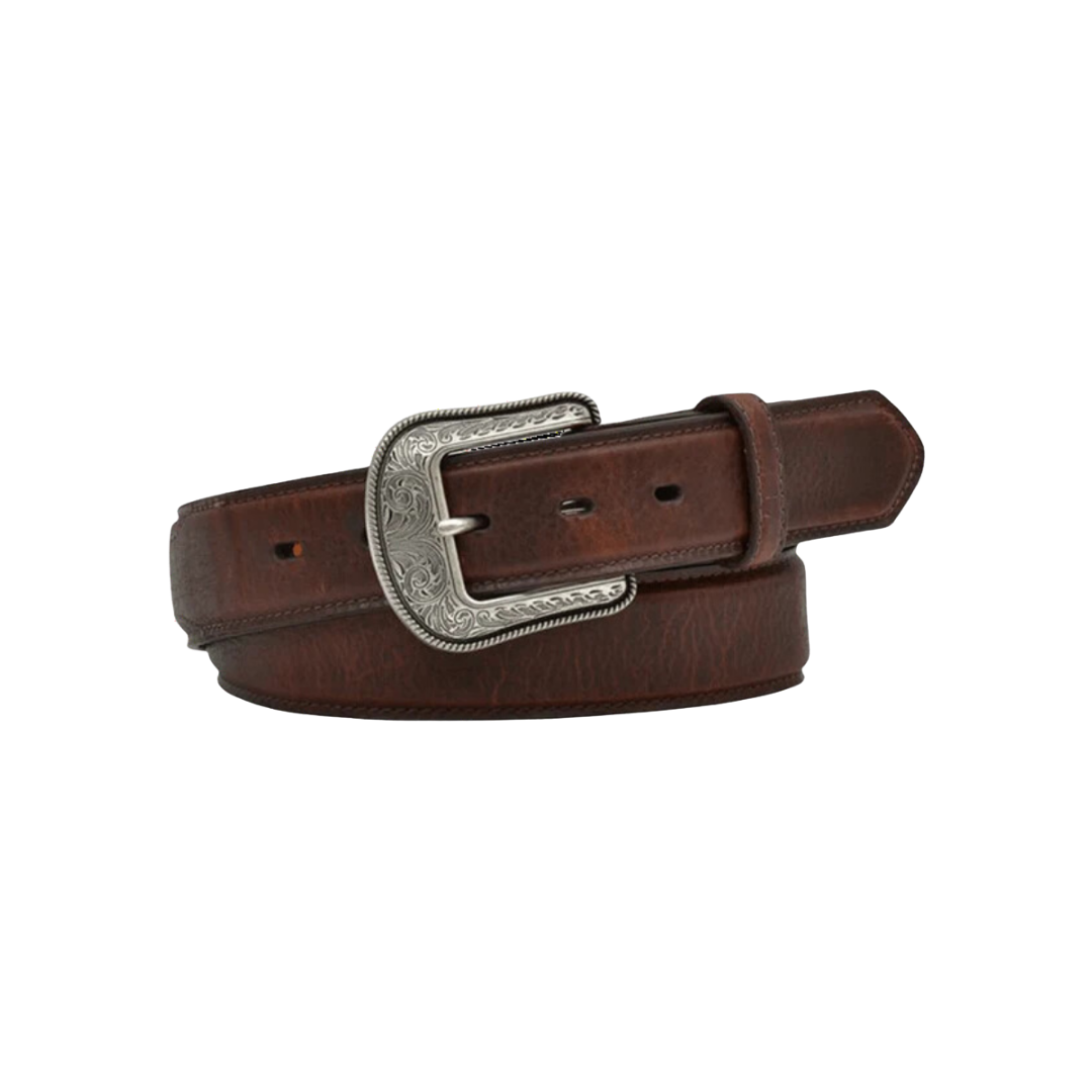 M&F Youth Boy's Leather Longhorn Black Belt
