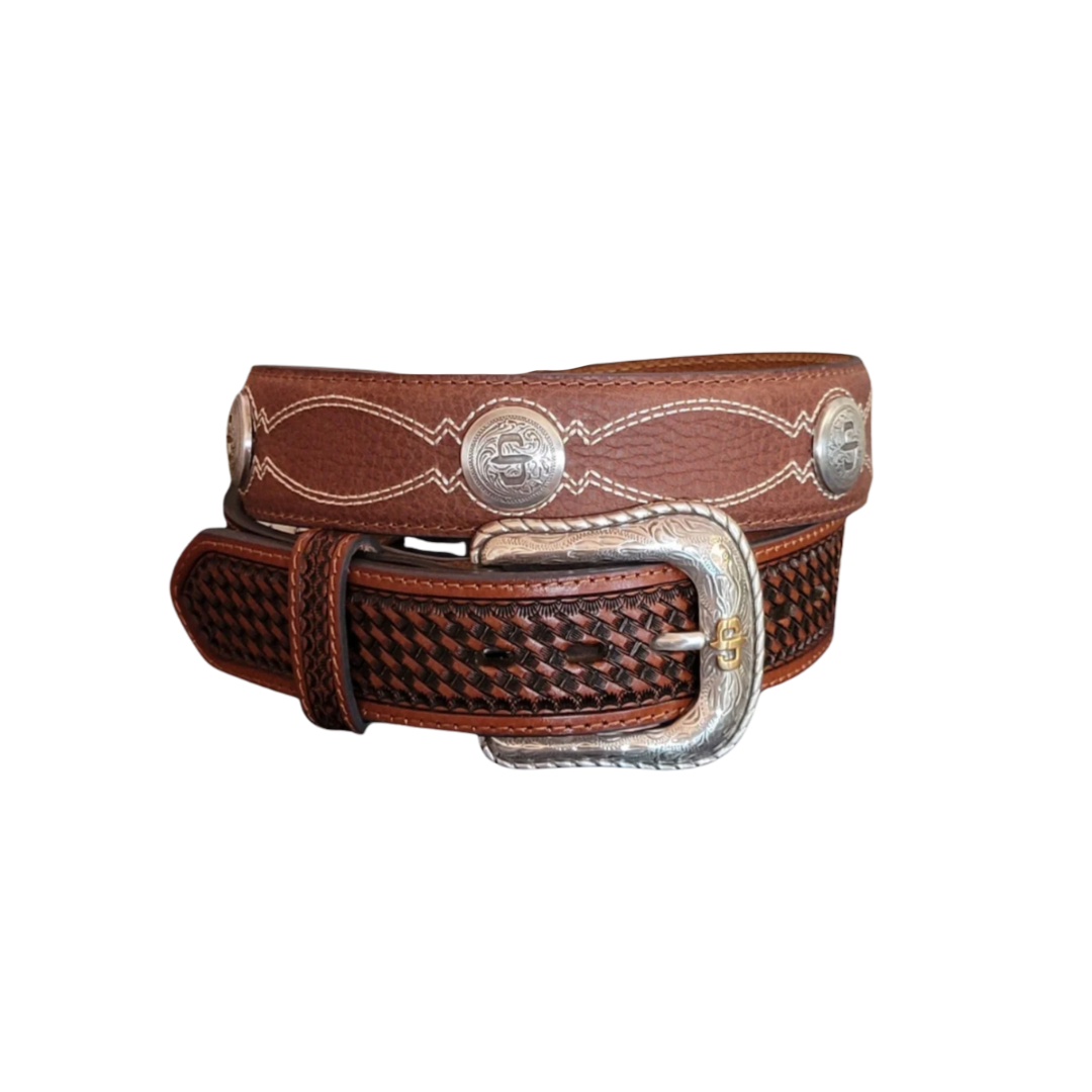 Stetson Men's Leather Classic Brown Belt