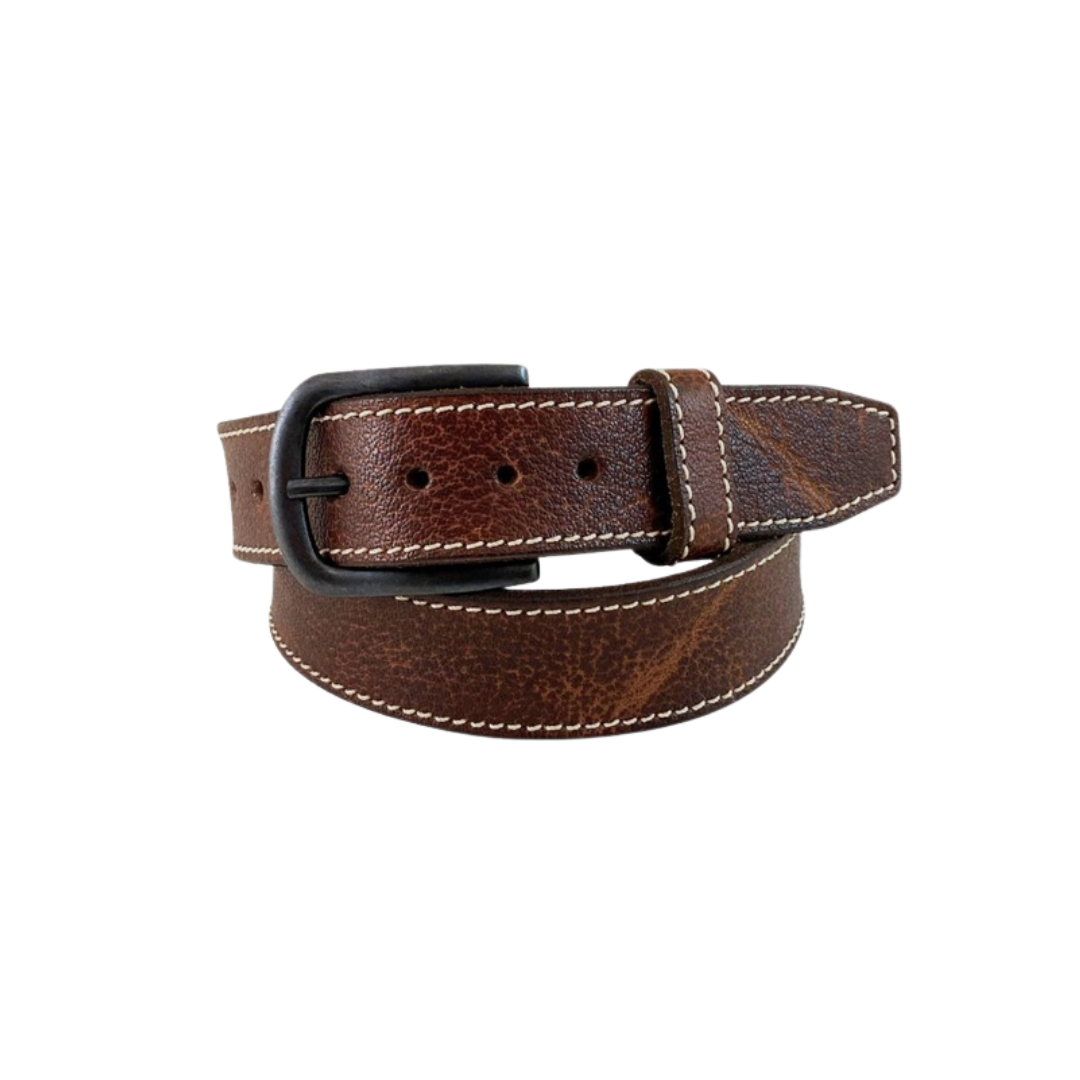Gem Dandy Men's Distressed Leather Copper Brown Belt