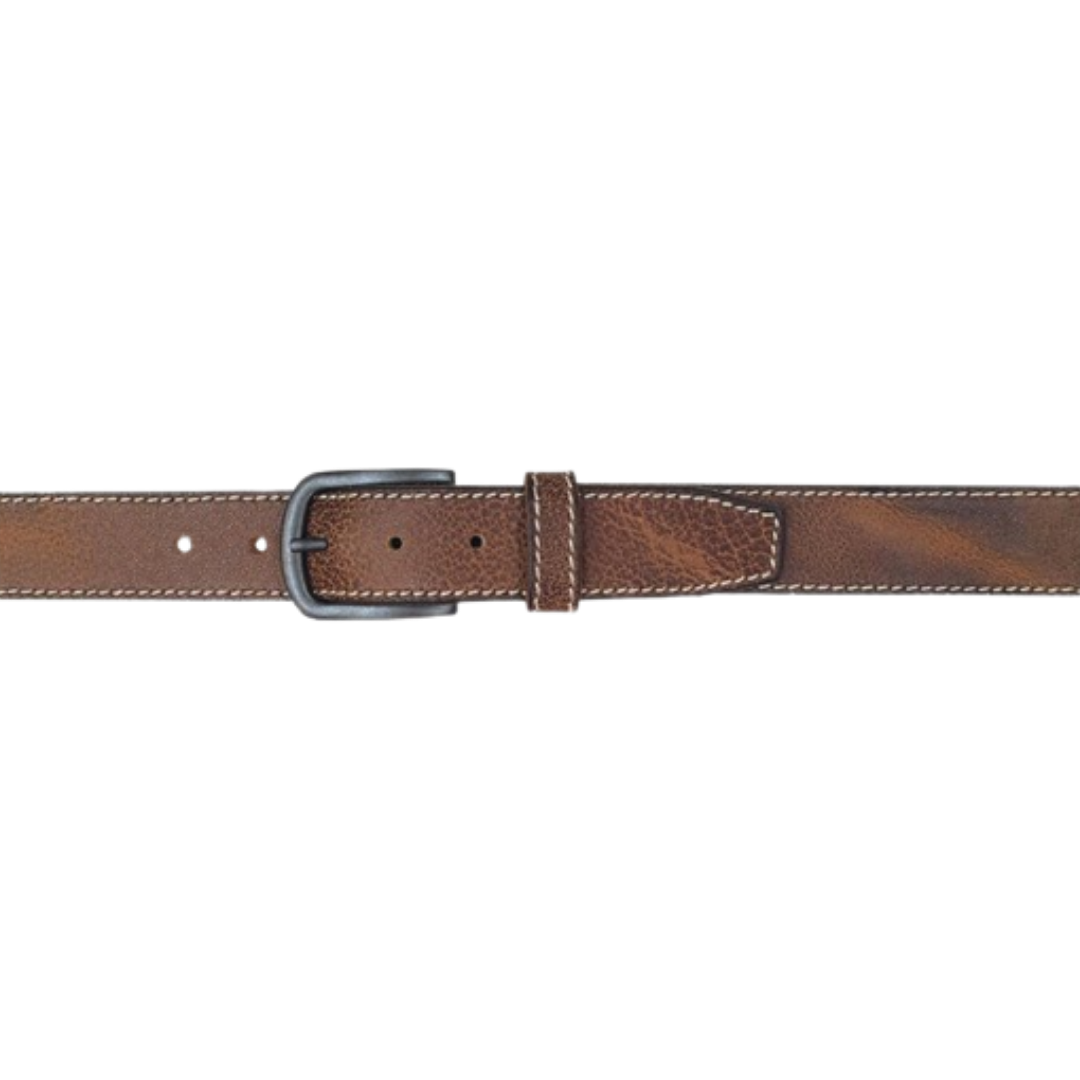 Gem Dandy Men's Distressed Leather Copper Brown Belt