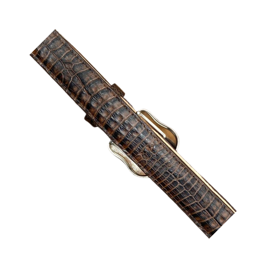 Boot Jack Men's Cowtown Exotic Print Brown Belt