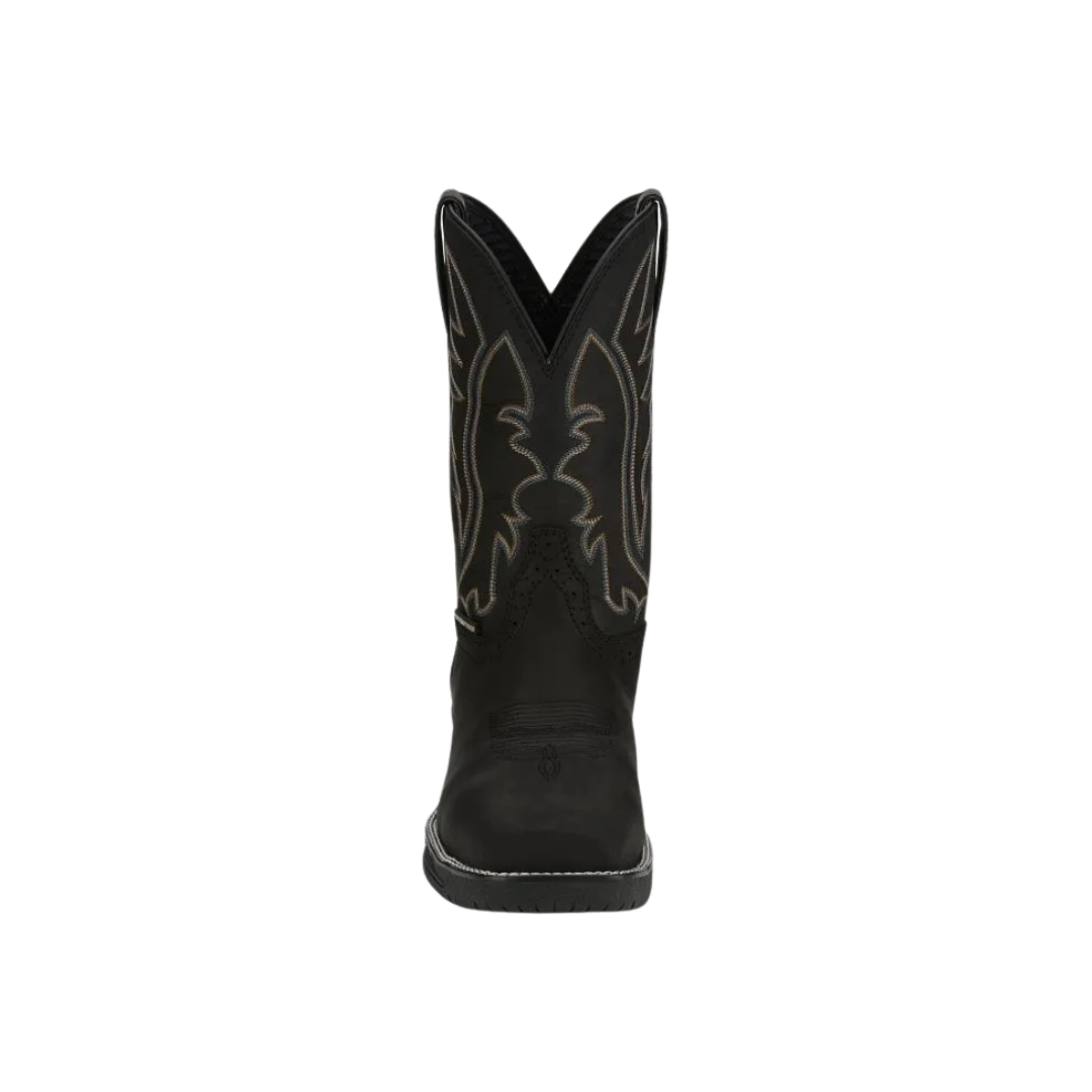 Justin Men's Waterproof Nano Commander Work Black Boots