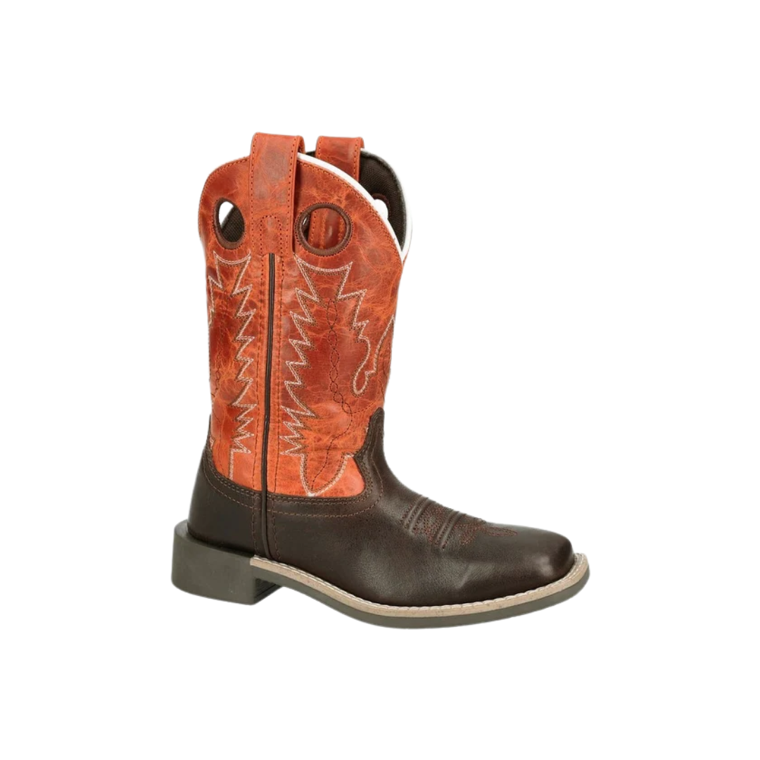 Smoky Mountain Youth Boy's Leather Dusty Chocolate Burnt Orange Boots