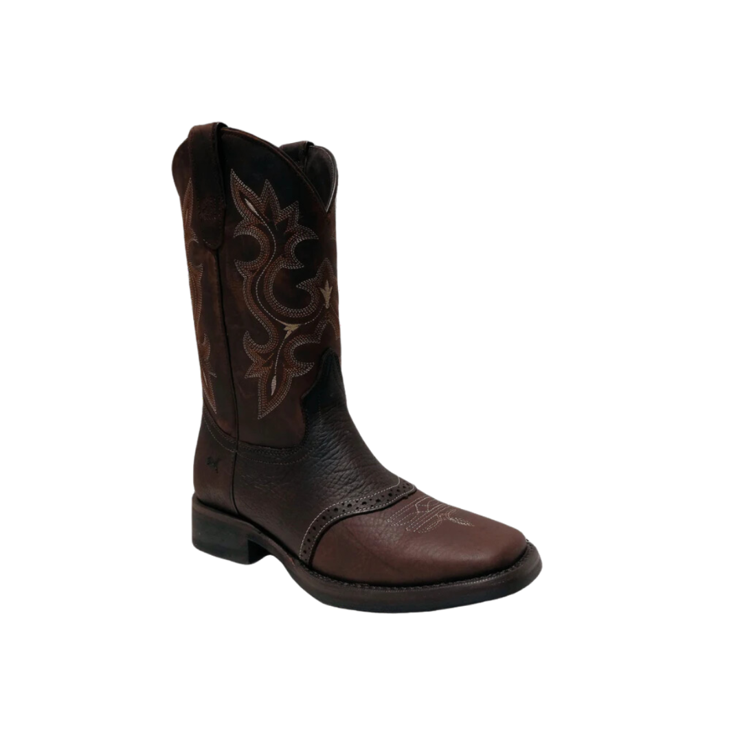International M Men's Pecos Bill Stitch Square Brown Boots