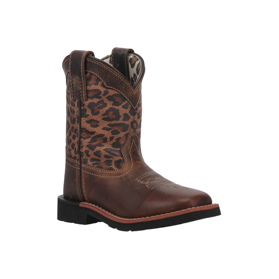 Dan Post Toddler Girl's Makucha Leopard Tan Boots
