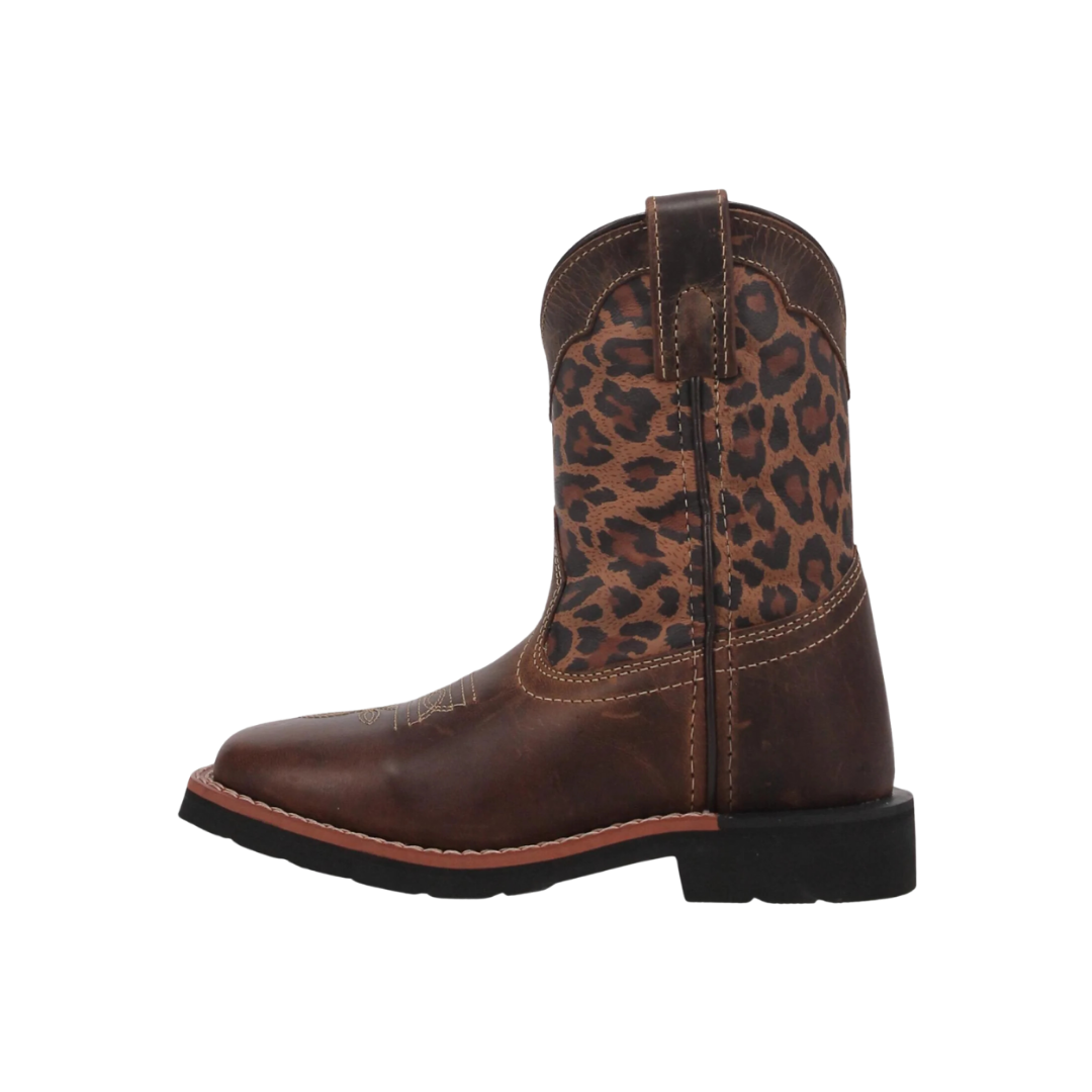 Dan Post Youth Girl's Makucha Leopard Tan Boots