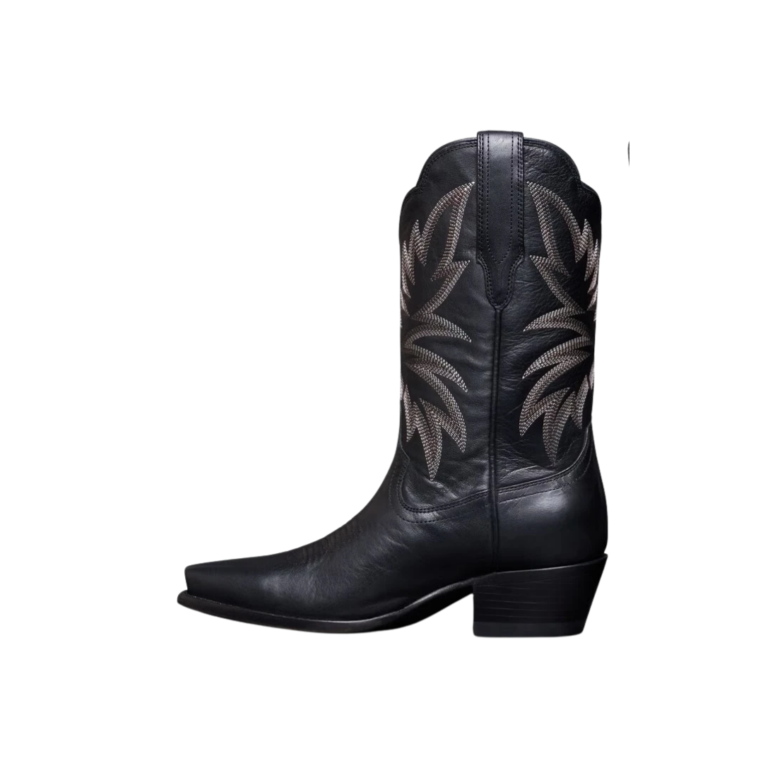 Tecovas Women's Sadie Cowhide Midnight Black Boots